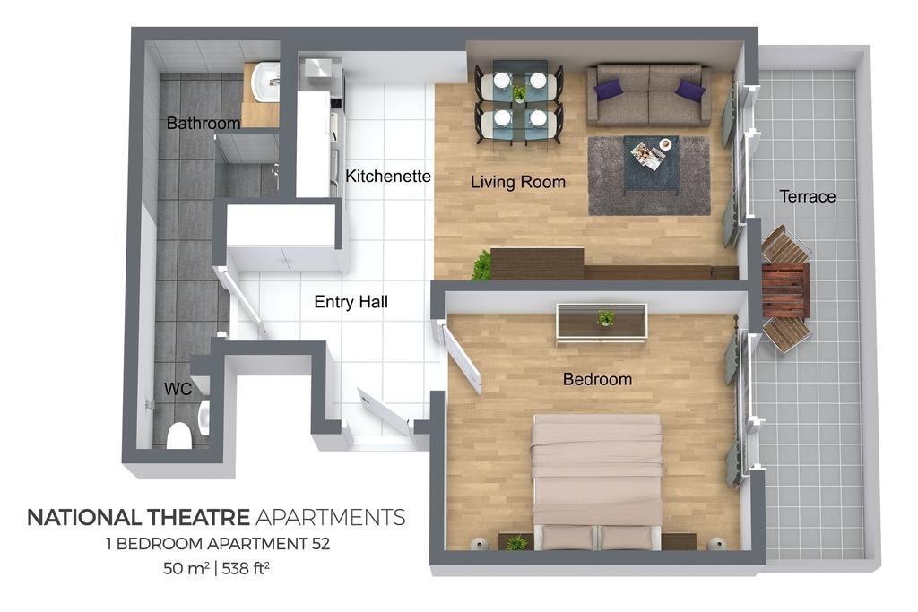 Ostrovni 7 Apartments Prague Phòng bức ảnh